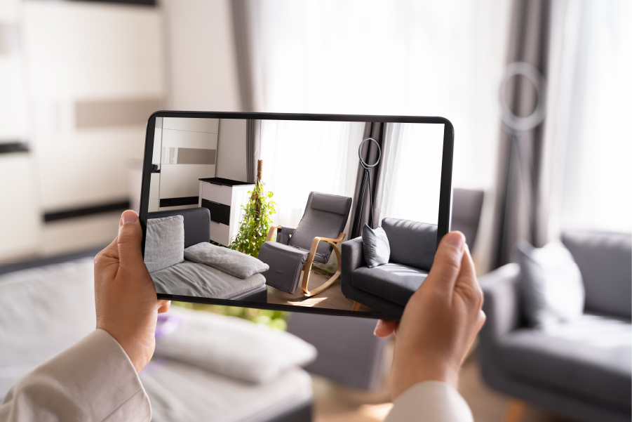 virtual tour hotel riprese con tablet