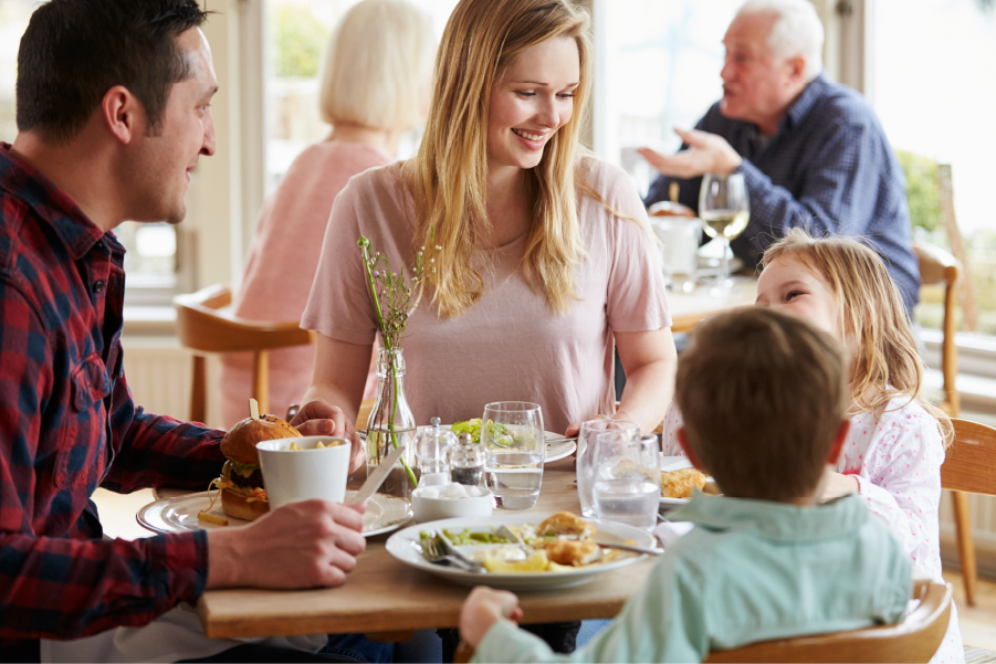 gestione ristorante hotel famiglia che fa colazione