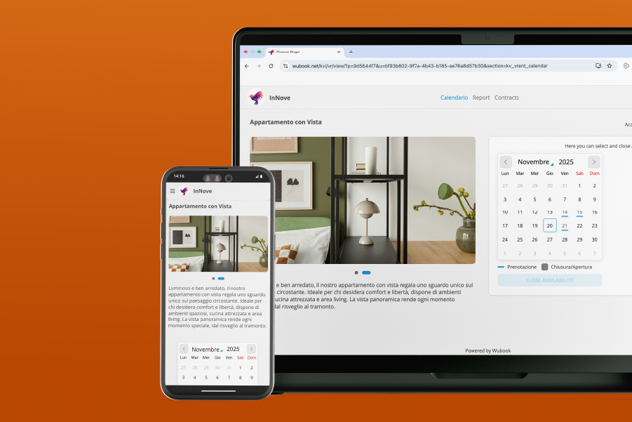 vacation rental modulo wubook per property manager